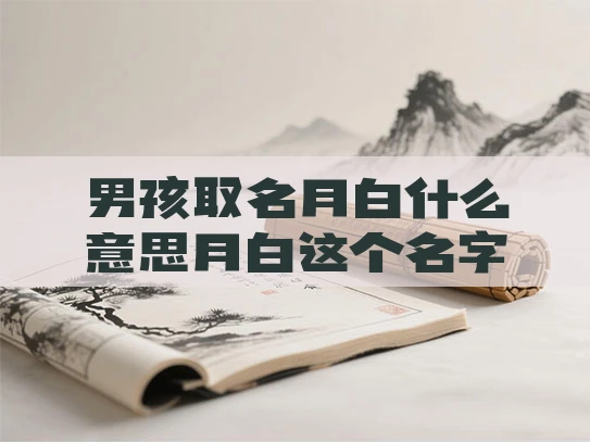 男孩取名月白什么意思月白这个名字怎么样