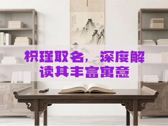 枳瑾取名，深度解读其丰富寓意